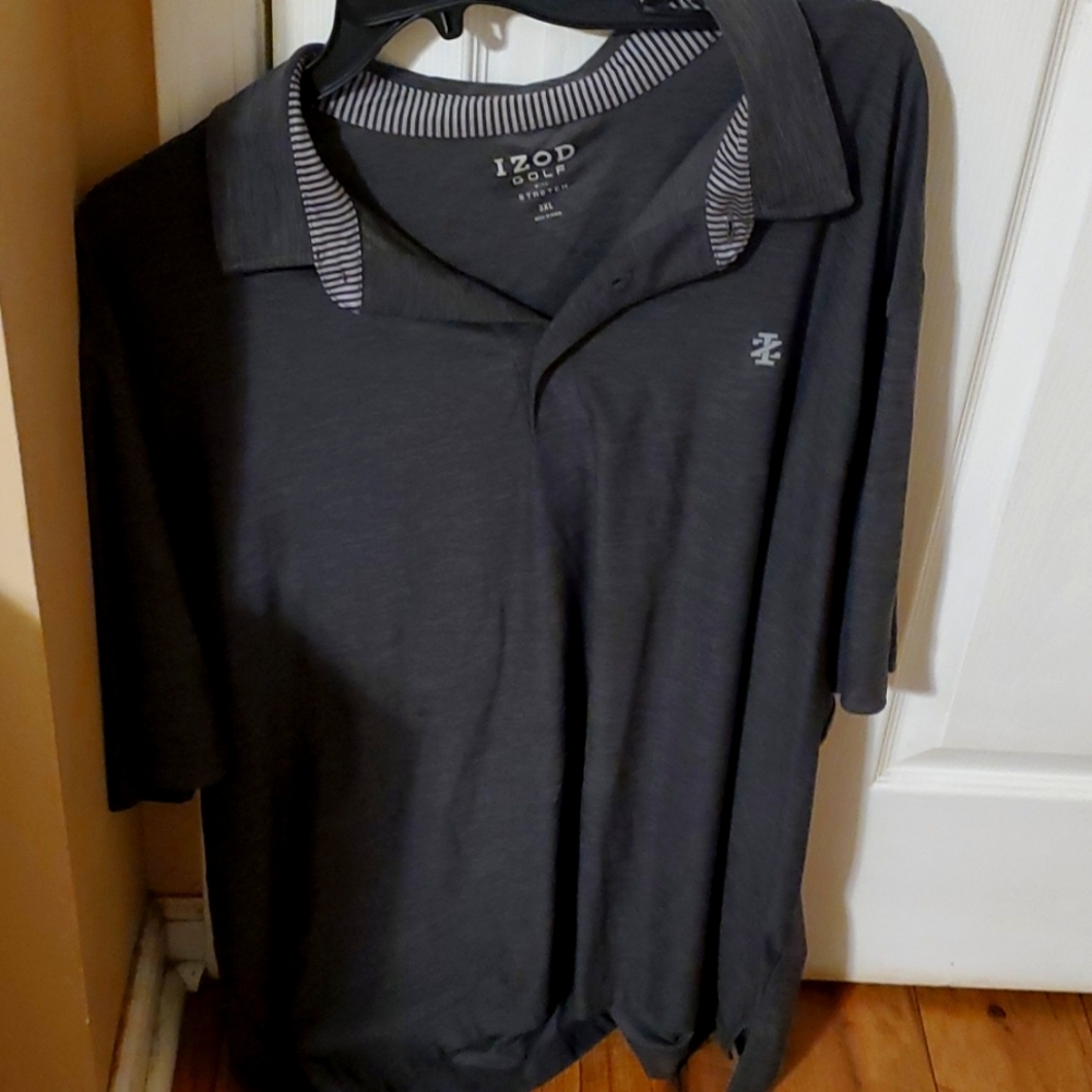 IZod Golf Men's 3XL Grey Polo